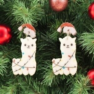MODCLOTH CHRISTMAS ALPACA EARRINGS
